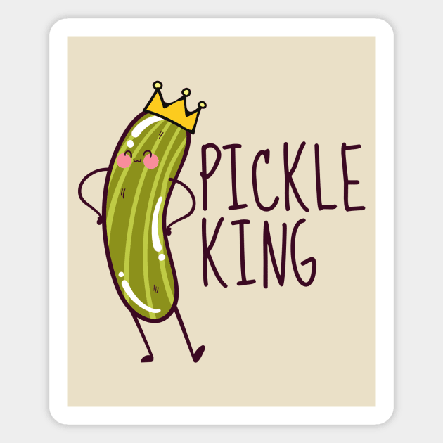 Pickle King Funny Magnet by DesignArchitect